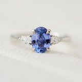 oval blue sapphire engagement ring