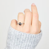 Salt and pepper engagement ring