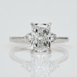 Platinum Radiant Cut Lab-Grown Diamond Engagement Ring