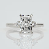 Platinum Radiant Cut Lab-Grown Diamond Engagement Ring