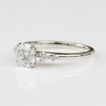 Round Platinum Brilliant Cut Lab Grown Diamond Engagement Ring