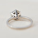 round brilliant cut salt and pepper diamond solitaire ring