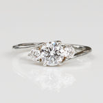 Platinum Round Brilliant Cut Lab-Grown Diamond Engagement Ring