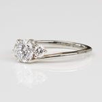 Platinum Round Brilliant Cut Lab-Grown Diamond Engagement Ring