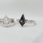 platinum salt and pepper engagement rings