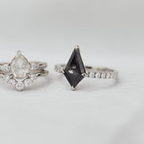 platinum salt and pepper engagement rings