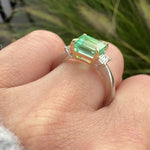 Brazilian Emerald Engagement Ring