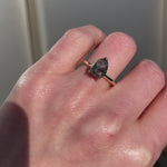 Salt and pepper engagement ring
