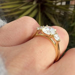 round brilliant cut natural diamond ring