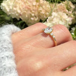 18ct Yellow Gold Oval Lab Grown Diamond Engagement Ring