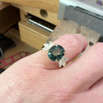 18ct Yellow Gold Oval Sapphire Engagement Ring