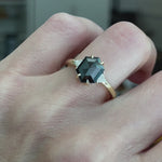 Salt and pepper engagement ring
