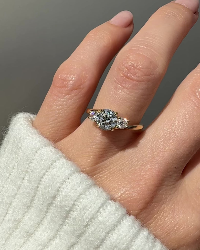Round Brilliant Cut Lab Grown Diamond Engagement Ring