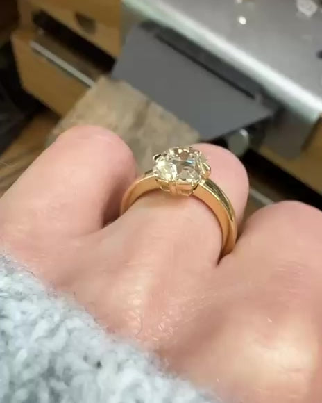 3ct Elongated Cushion Lab Grown Diamond Engagement Ring