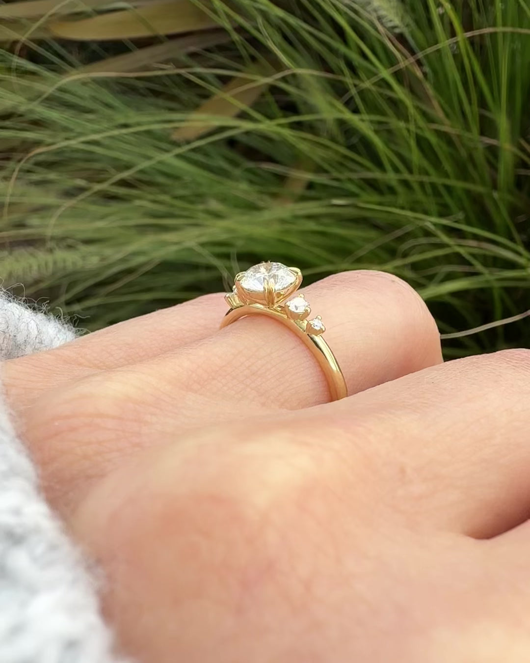 Round Brilliant Cut Lab Grown Diamond Engagement Ring