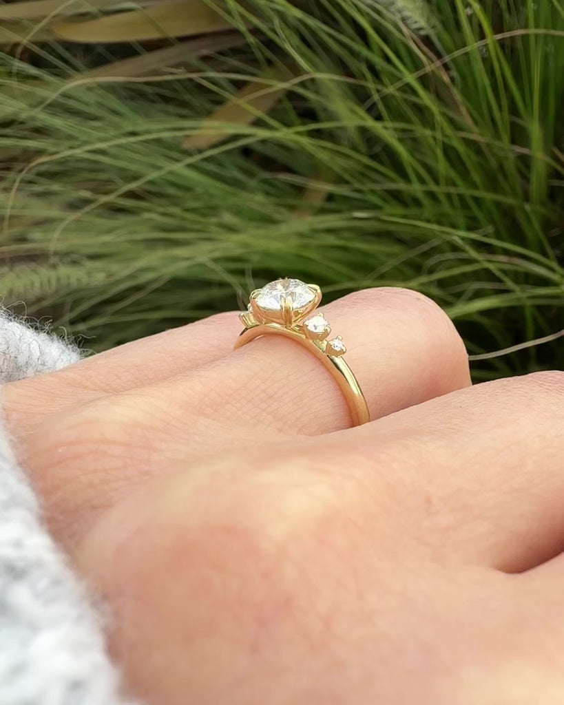 Round Brilliant Cut Lab Grown Diamond Engagement Ring