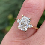 One of a Kind Lab-Grown Diamond Trilogy Engagement Ring, 18ct yellow gold