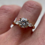 Round Brilliant Cut Lab-Grown Diamond Engagement Ring Trilogy