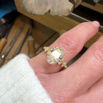 oval lab grown diamond engagement ring