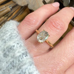 oval icy salt and pepper diamond solitaire ring