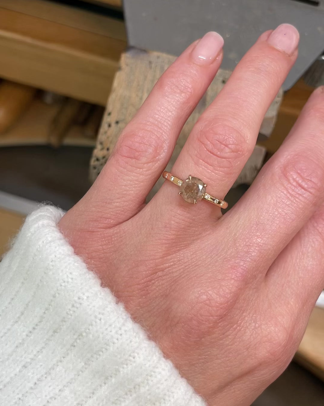 Sophia Perez Jewellery Engagement Ring Peach Diamond Ring
