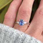 oval blue sapphire engagement ring