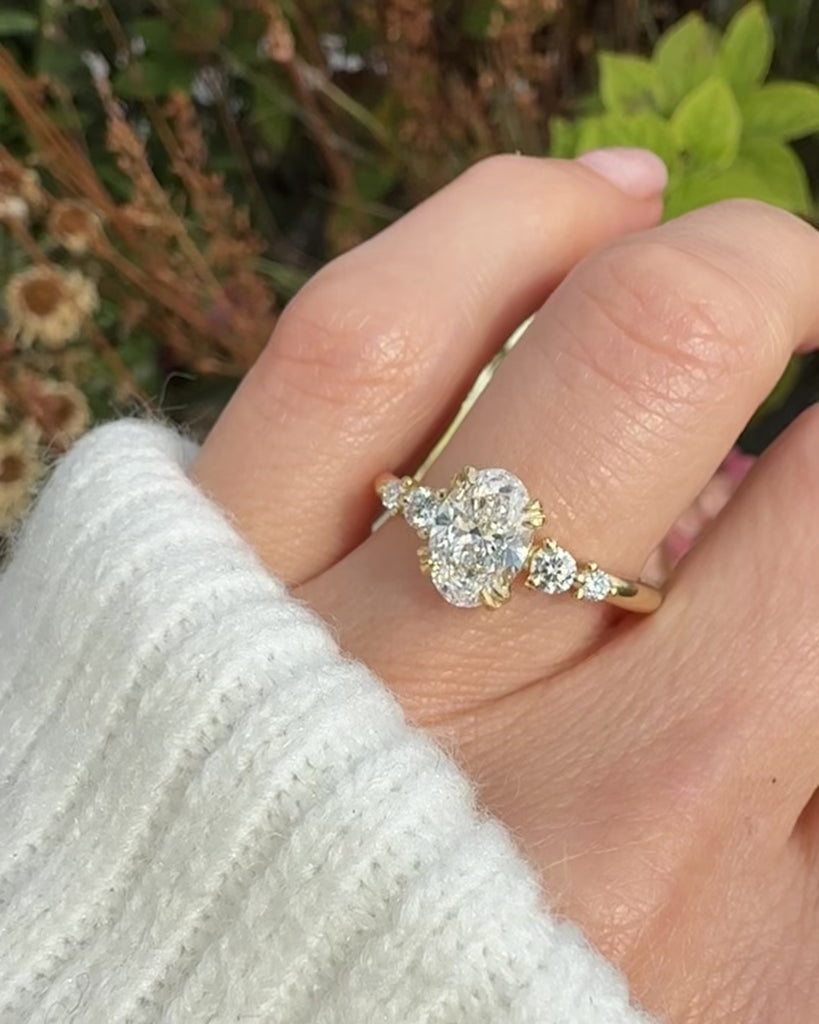 Oval Lab Grown Diamond Engagement Ring