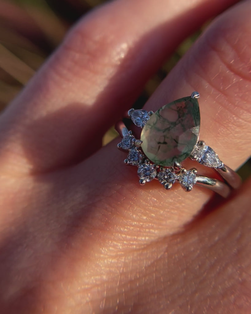 Coloured gemstone engagement rings