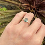Oval Teal Montana Sapphire Engagement Ring