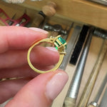 Coloured gemstone engagement rings