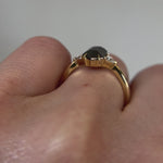 Salt and pepper engagement ring