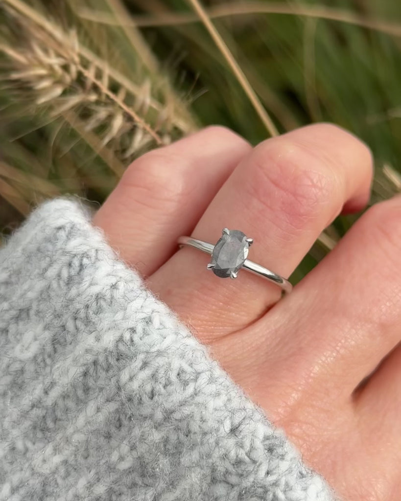 0.90ct Oval Shape Diamond Engagement Ring