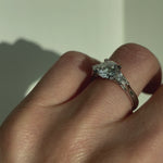 Round Brilliant Cut Lab-Grown Diamond Engagement Ring Trilogy