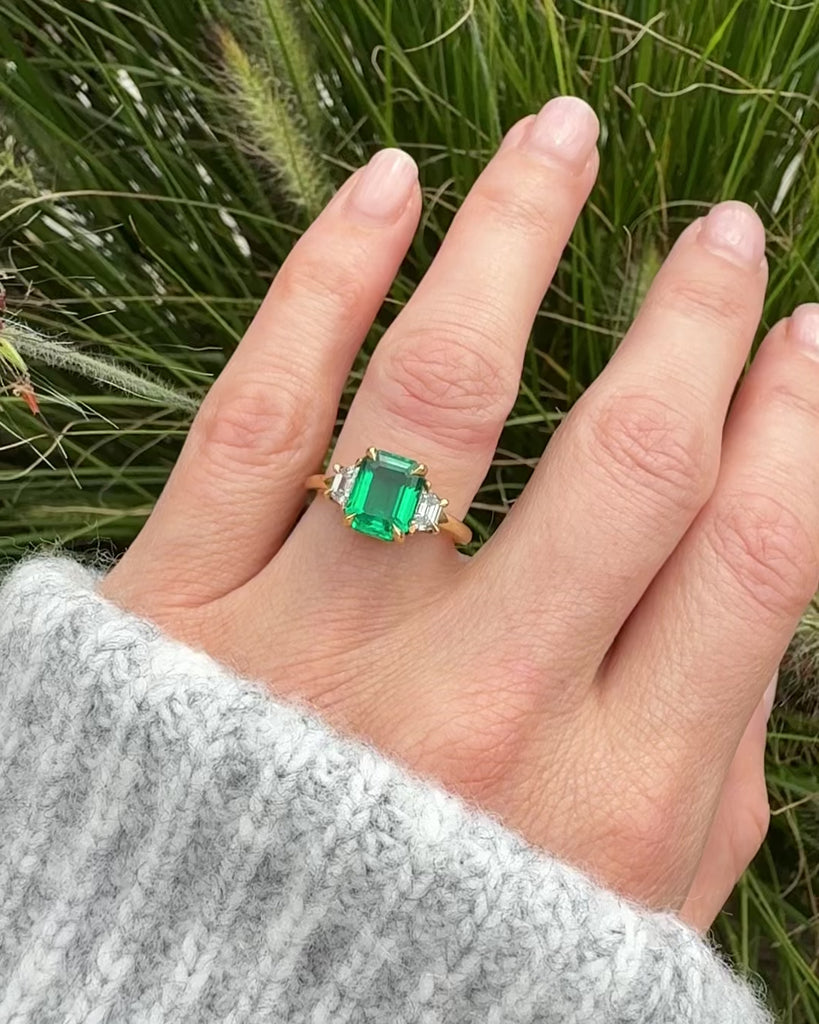 Coloured gemstone engagement rings
