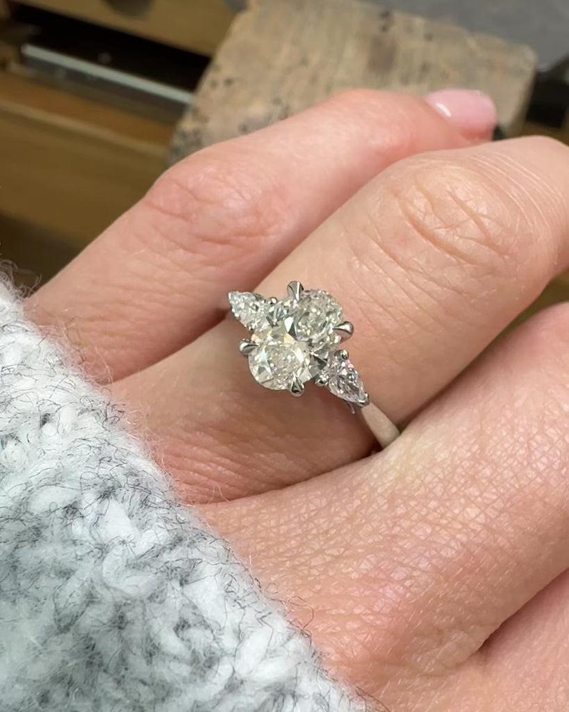 Oval Lab Grown Diamond Engagement Ring UK