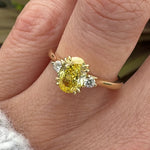 Oval Yellow Lab Grown Diamond Engagement Ring