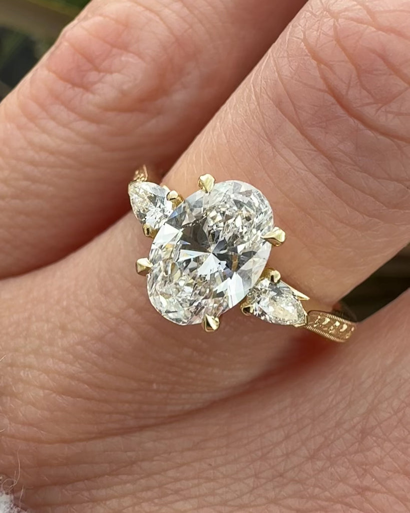 Oval Lab Grown Diamond Engagement Ring