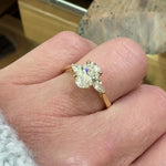 18ct Yellow Gold Oval Lab Grown Diamond Engagement Ring