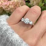 Round Brilliant Cut Lab-Grown Diamond Engagement Ring Trilogy