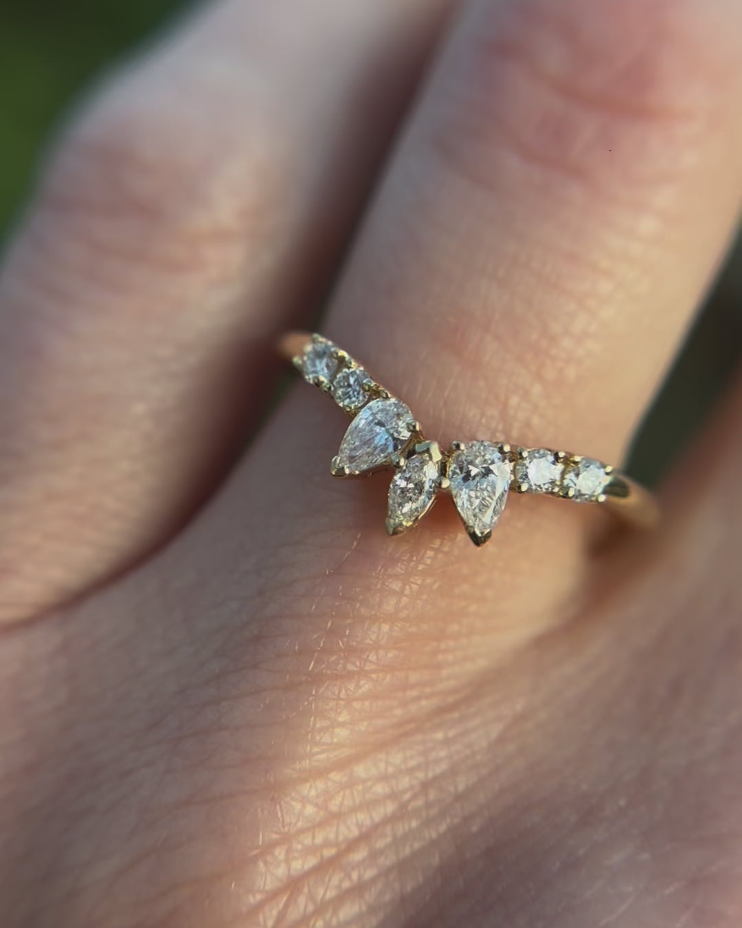 18ct yellow gold diamond wedding ring women