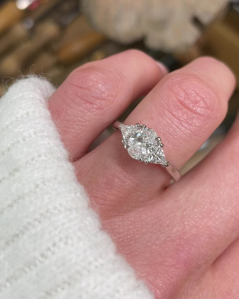 Oval Lab-Grown Engagement Ring Trilogy