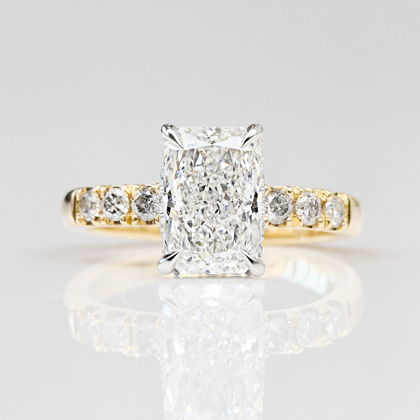 Radiant Lab Grown Engagement Ring