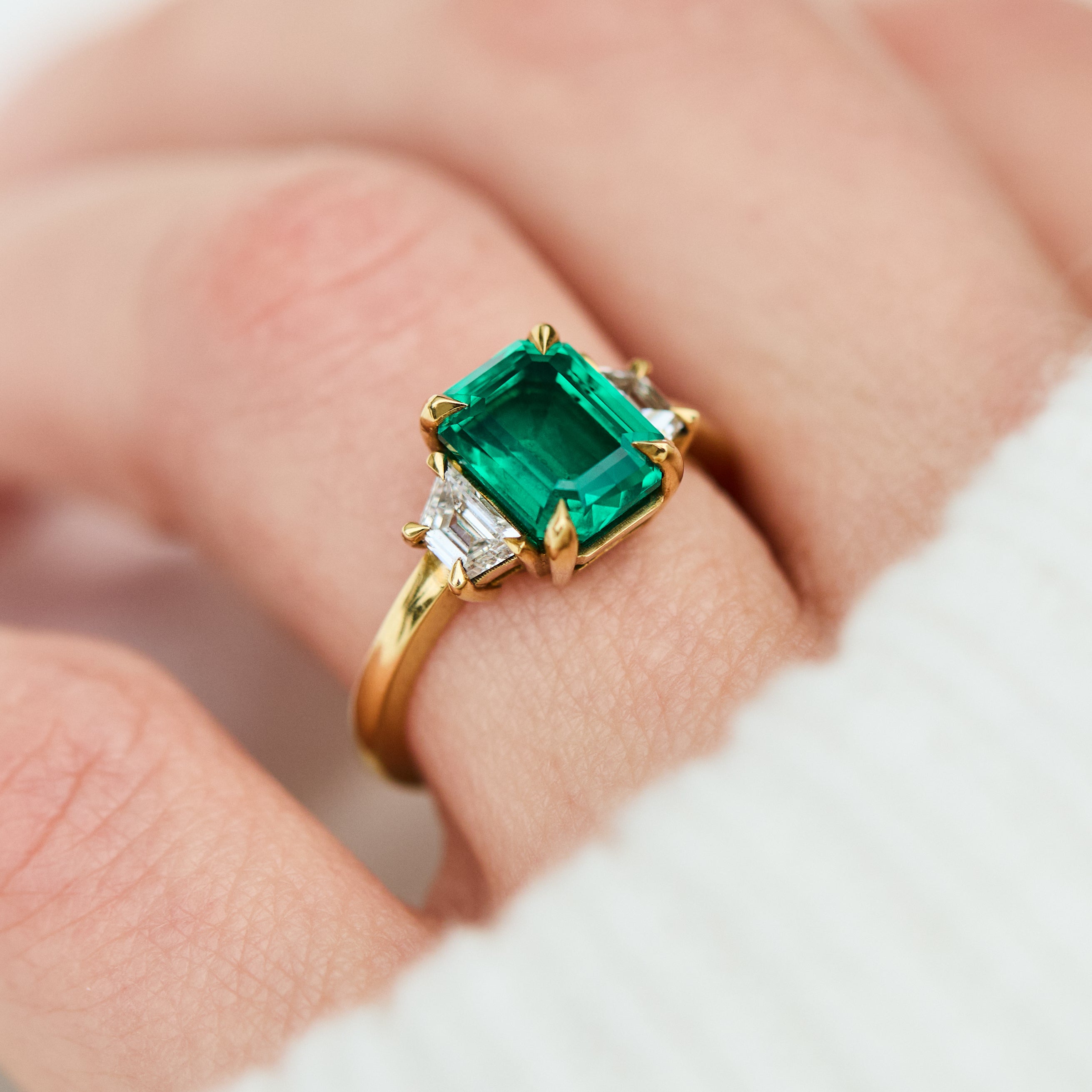 Coloured gemstone engagement rings