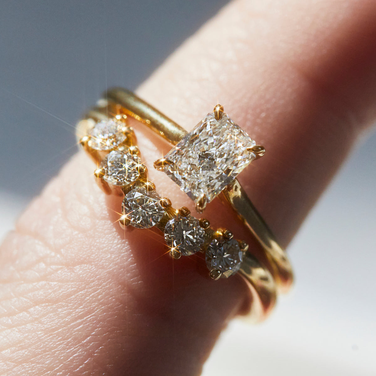 18ct rose gold diamond wedding ring women