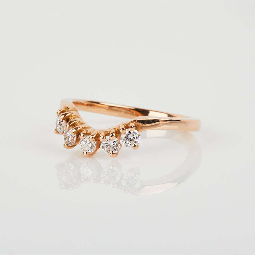 18ct rose gold diamond wedding ring women