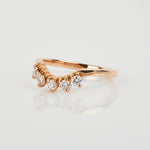 18ct rose gold diamond wedding ring women