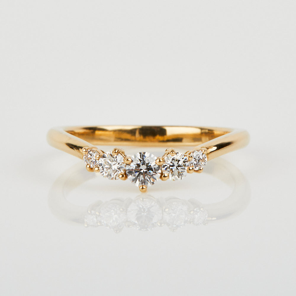 18ct yellow gold diamond wedding ring women