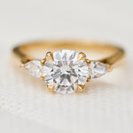 Round Brilliant Cut Lab-Grown Diamond Engagement Ring Trilogy