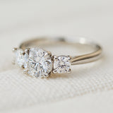 Round Brilliant Cut Lab-Grown Diamond Engagement Ring Trilogy