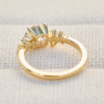 round brilliant cut lab grown diamond ring set in yellow gold